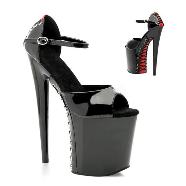 20Cm High-heeled Nightclub Sandals, Women's 10cm Water Table, Sandals with Straps At The Back