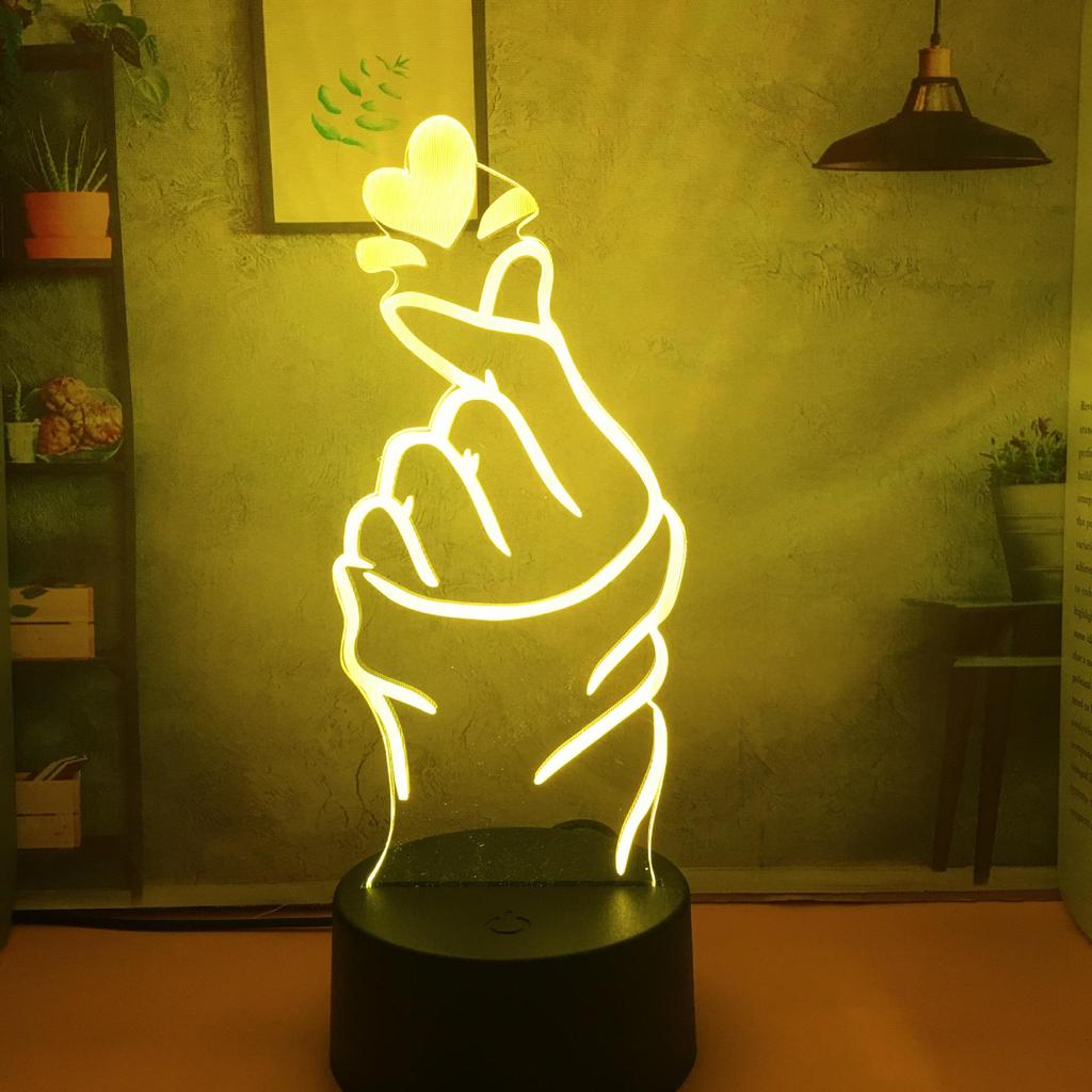 Creative 3D Cartoon Night Light - Gift for Girlfriend or Female Classmate, Perfect for Birthday or Dorm Desk.