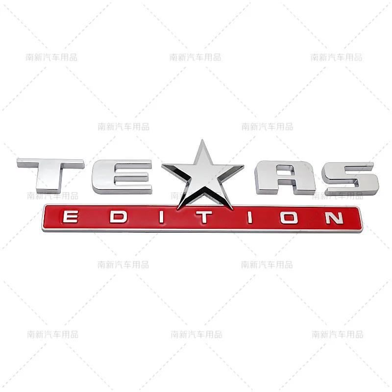3D ABS TEXAS EDITION Badge Rear Trunk Fender Emblem Sticker For Jeep Chevy Silverado GMC Sierra Car Decals Accessories AMV1