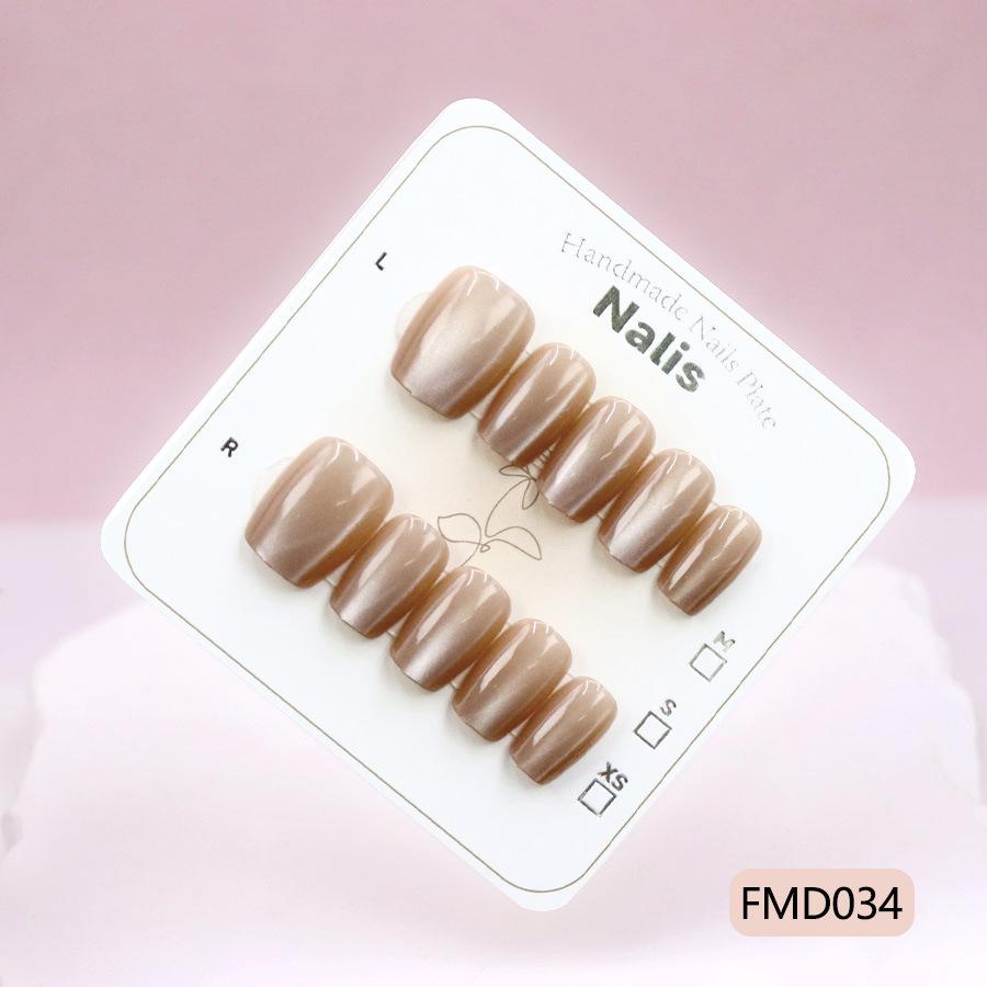 Cat's Eye Model, Beautiful Temperament, Little Fairy, Royal Sister Style Nail Art, High-end Niche 10 Pieces, Sub-size Wearing Nail