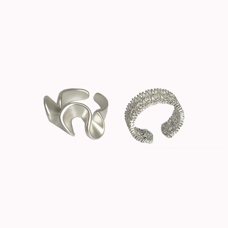 Niche Wave Skirt Ring Minimalist Blogger-Approved Open Finger Ring Stylish Unique Design Statement Jewelry for Women