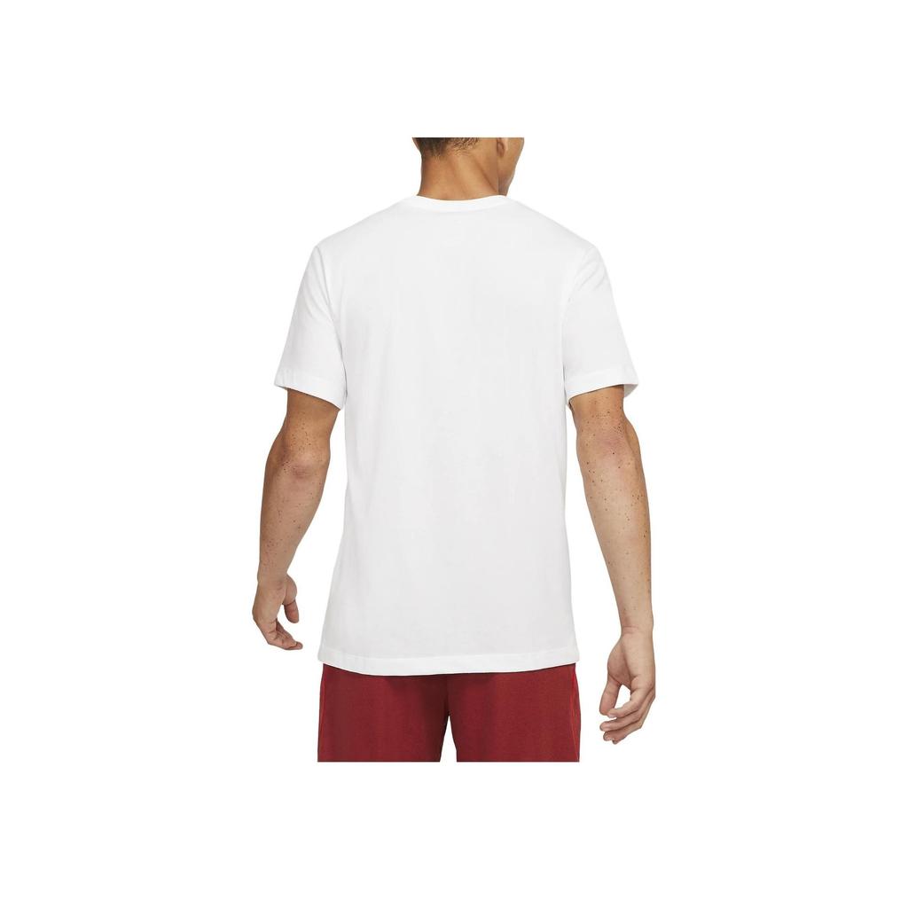 Nike Letter Print Quick-Dry Round Neck Short Sleeve T-Shirt Men Tops White DA1594-100