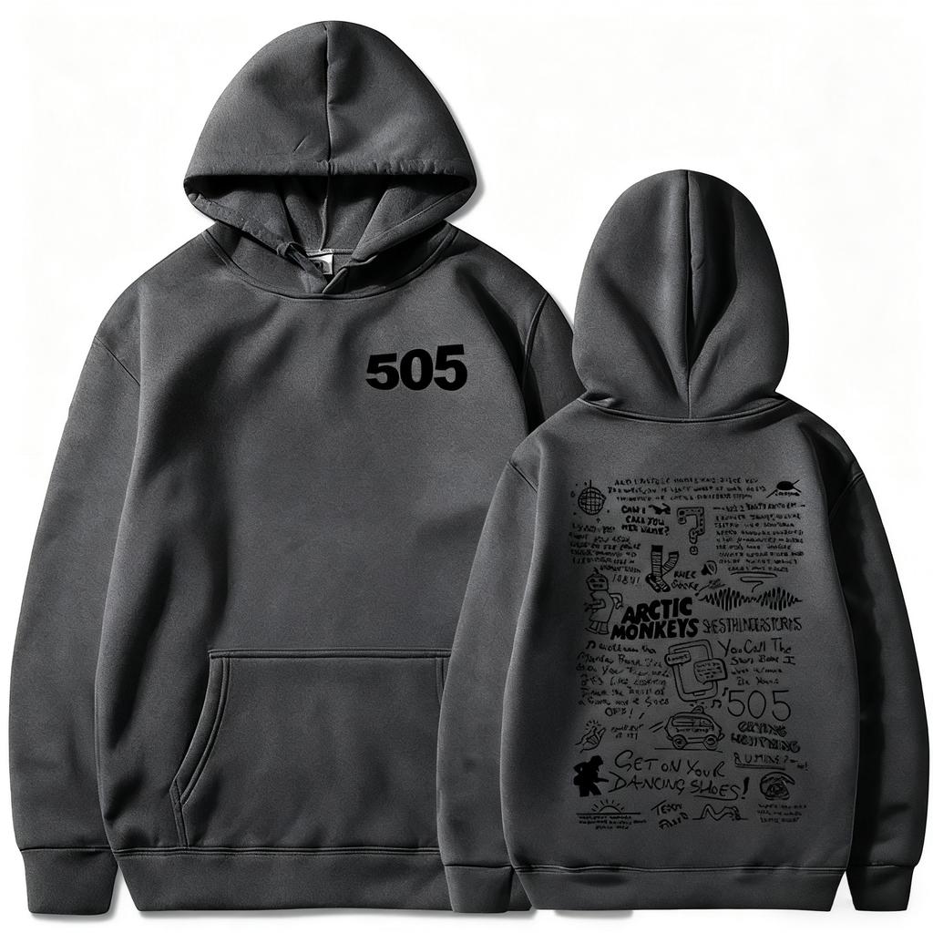 505 Hoodie Arctic Monkeys Music Merch Pullover Fashion Printing Autumn Tops Cotton New Winter Unisex Leisure Sports Streetwear