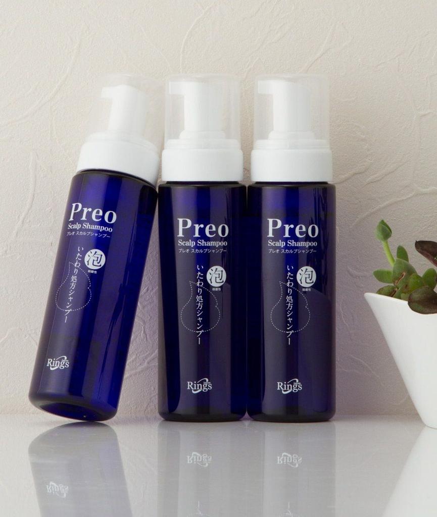 Rings Japan Preo Scalp Shampoo Foam Type 200ml Preo Hair Loss Scalp Care Comes out in foam