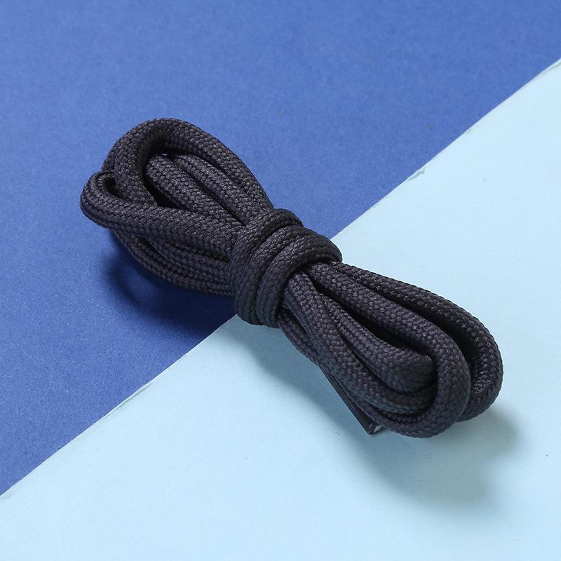 White Polyester Round Shoelaces for Hiking, Dad Sneakers, & Basketball Shoes