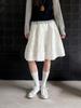 White Sweet Ruffled A-line Midi Skirt - Women's Summer High-Waisted Versatile Petite Style