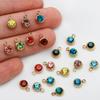 20pcs Stainless Steel Rhinestone Beads Transparent Clear Crystal Charms Pendants for Jewelry Making DIY Necklace Bracelet Charms