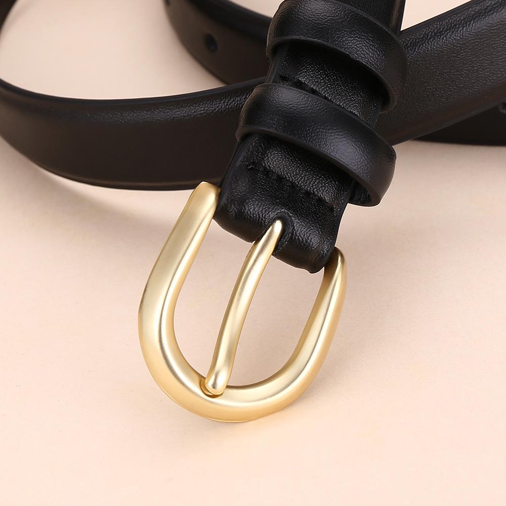 Ceinture pour dames Ceinture décorative en cuir pour femmes Ceinture pour femmes Affaires Premium Boucle à ardillon mate Simple