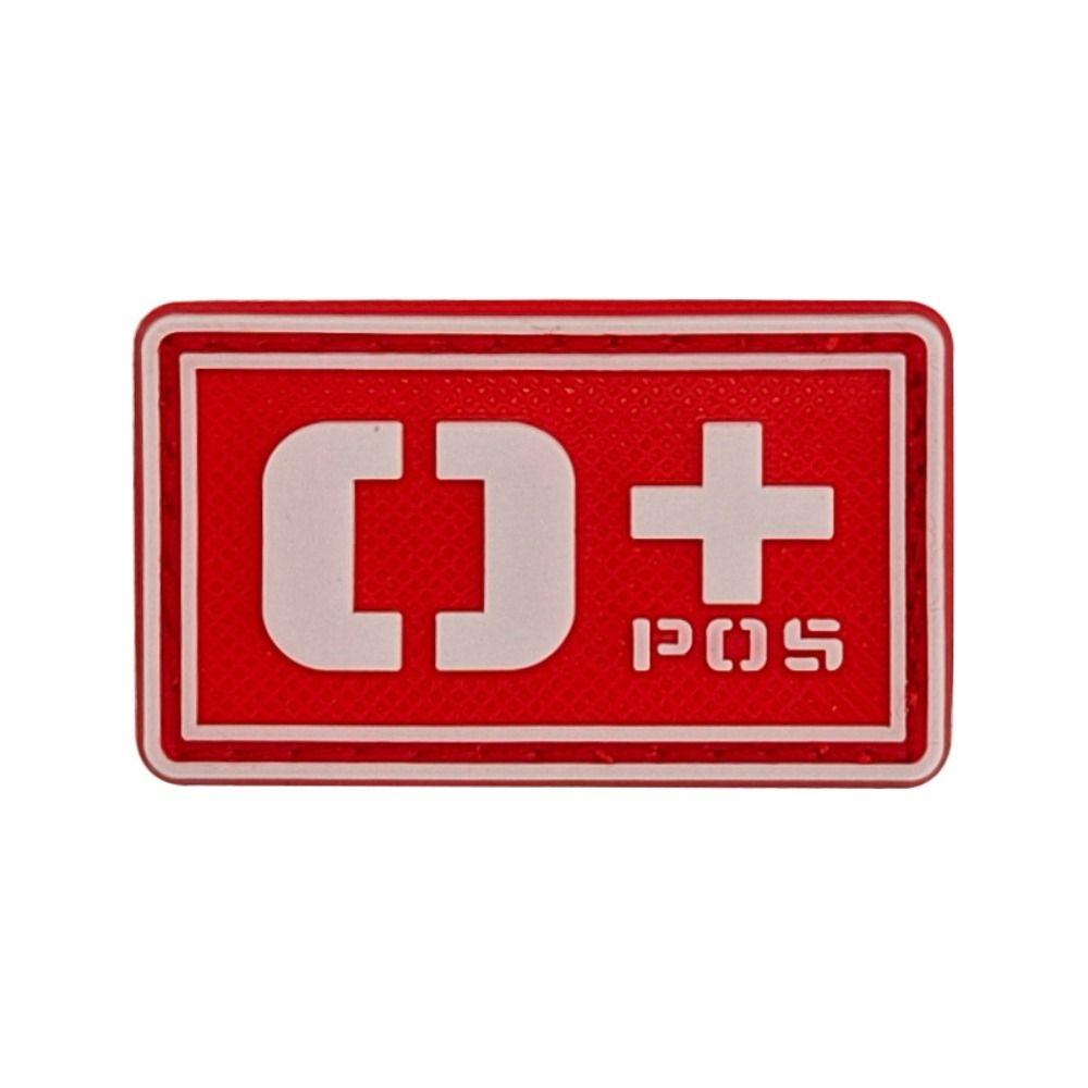 PVC Glue Stamp Blood Type Magic Sticker Embroidered Patch Emergency Armband  Helmet Decoration