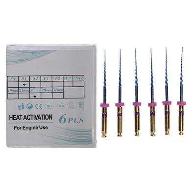6pcs S1 Endodontic File Set Elastic Big Tapered Metal Endo Canal File for Clinic Hospital 0.98in