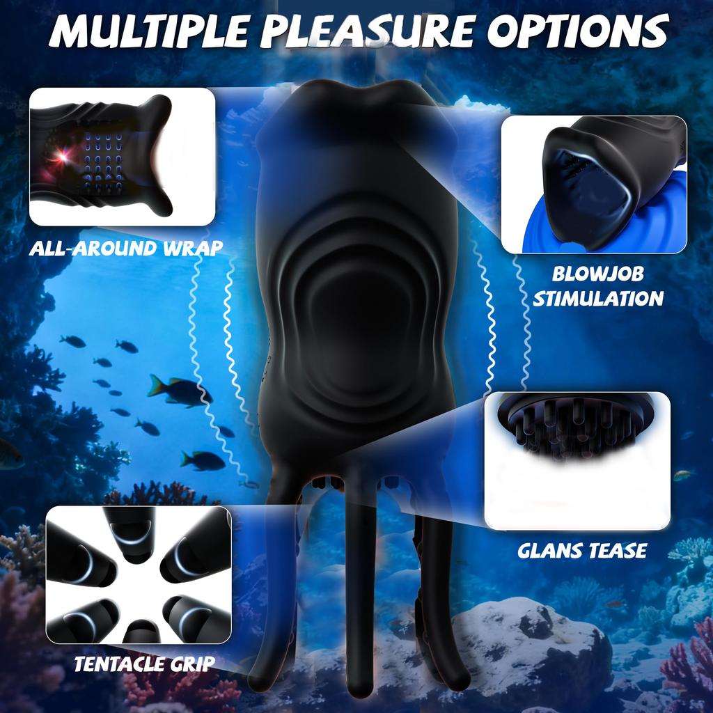 2026 Männer Penis Vibrator Männlicher Masturbator Realistische Lippen & Tentakel Stimulation Stroker 360° Blowjob Sexmaschine für Penis Trainer Verzögerte Ejakulation