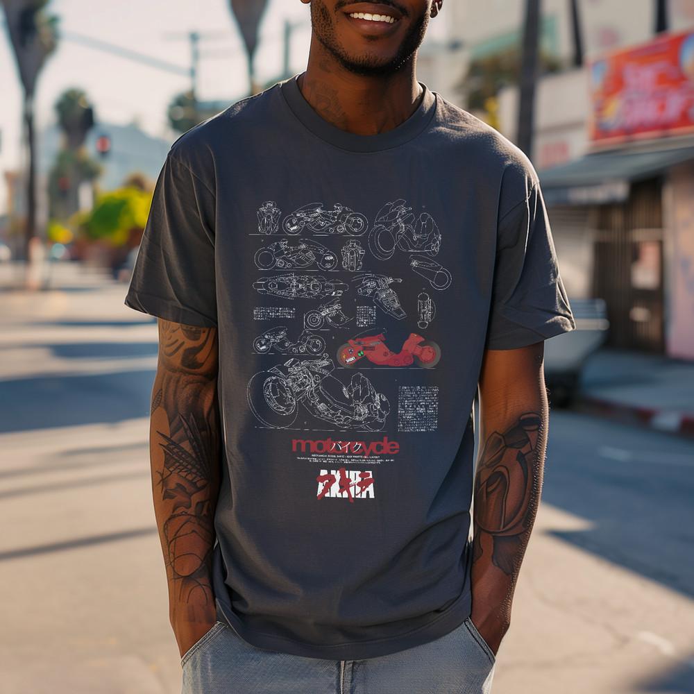 

Akira TShirt Kaneda#039;s Motorcycle Iconic Anime Movie Apparel Manga Inspired Unisex T-Shirt XXXXL