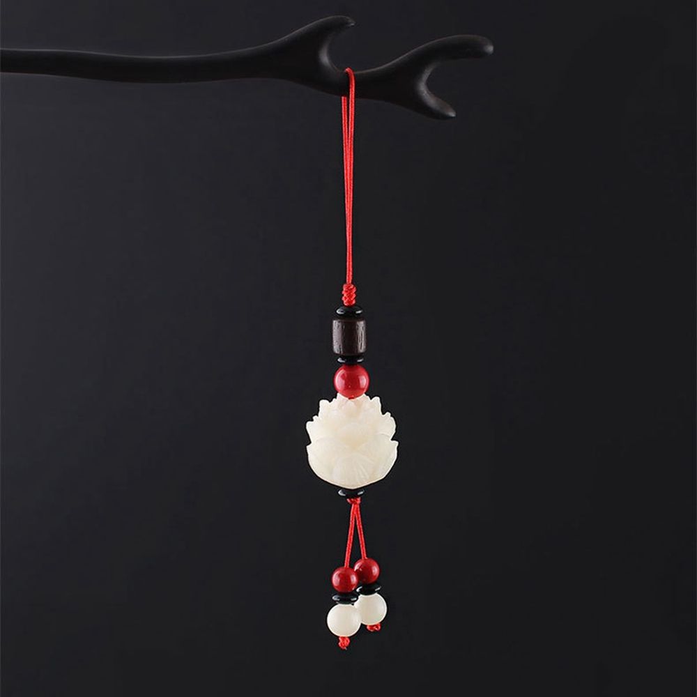 Phone Strap Agate Mobile Phone Lanyard Bag Pendant Bodhi Lotus Flower Keychain Cell Phone Lanyard