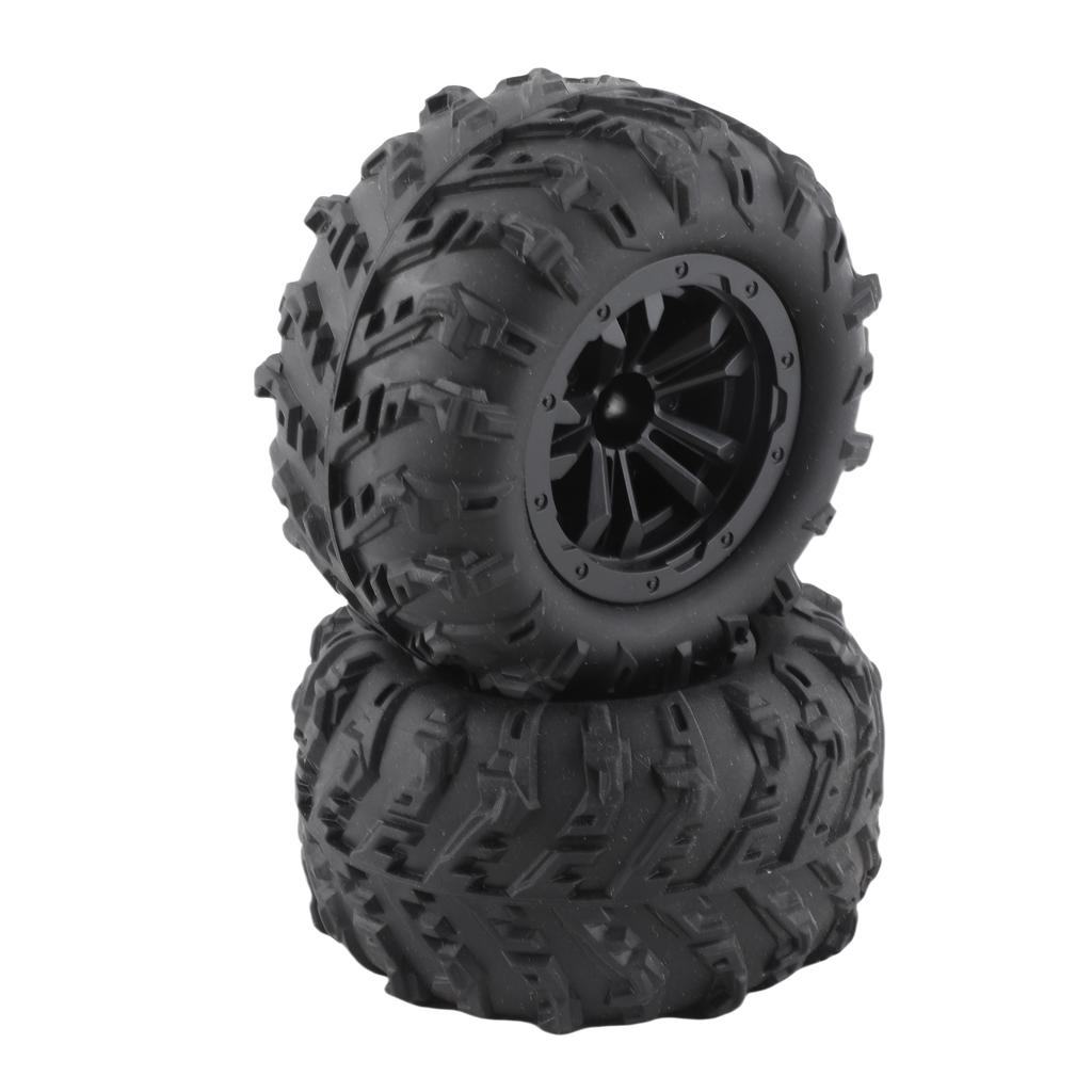 2 Pcs 85mm RC Car Tire 47mm Width 12mm Hex Adapter Rubber Car Replacement Tyres for SCY 16101 16102 1 16 RC Car