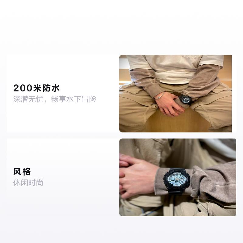 

CASIO G-SHOCK YOUTH series es Classic prototype New color Shockproof Antimagnetic 200 meters waterproof Quartz Unisex Blue dial GA-110CD-1A2PR синий