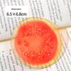 Cute Strawberry Bookmarks Creative Fruit Slice Acrylic Transparent Page Markers Ins Style Fruits Reading Mark Reading Accessory