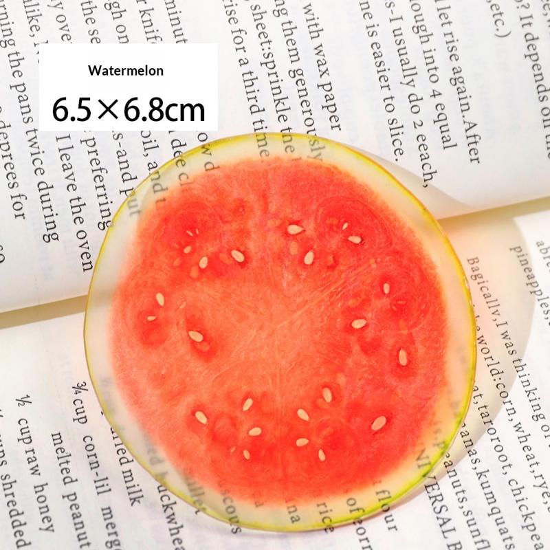 Cute Strawberry Bookmarks Creative Fruit Slice Acrylic Transparent Page Markers Ins Style Fruits Reading Mark Reading Accessory