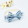 Cat Necklace Escapeproof Adjustable Fabric Adorable Bowknot Decor Pet Small Dog Plaid Collar