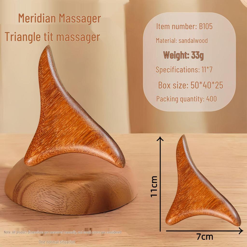 Sandelholz Meridian Massagekamm, Natürlicher Gesundheits-Holzkamm für Männer & Frauen, Akupunkturpunkt-Therapie für zu Hause.