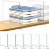M-Modern-Transparent Shelf Dividers For Closet Organization - Wardrobe Organizer, Cupboard And Bookcase Partition Baffles