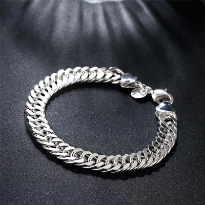 Fine Noble  Sterling  Solid Chain Bracelet For Women Men Charm Party Gift Wedding Party Fashion Jewelry