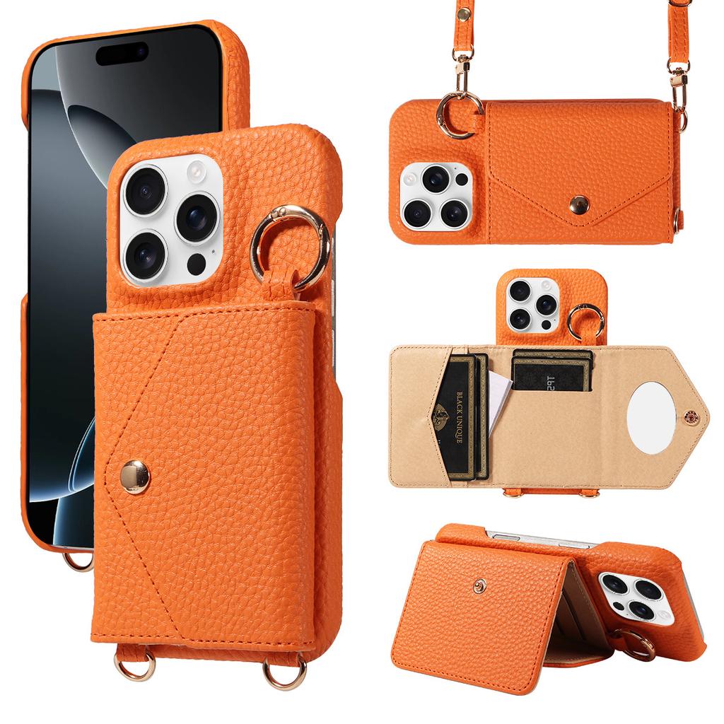 Multi-functional Crossbody Leather Protective Case for IPhone 17, Apple 16 Pro/15 Pro