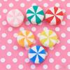 Kawaii Flat Back Polymer Clay Round Peppermint Candy for Polymer Clay Food DIY Miniature Dollhouse Accessories