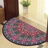 1PC Retro Door Rug Semi-circular Floor Mat Entrance Door Rugs Non-slip Absorbent Bathroom Mat Room Home Decoration Hogar Tapete