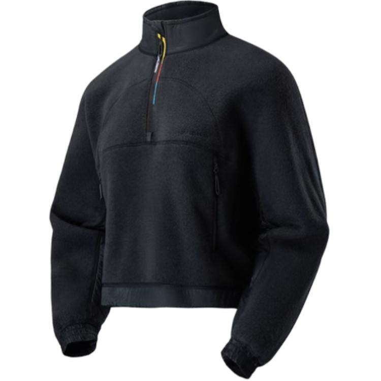 

SALOMON Race Flag Chroma Crop Half-Zip Повседневная толстовка с длинным рукавом Женские топы Deep-Black C25413 S