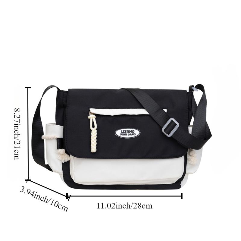 Fashionable and versatile, trendy retro crossbody bag, women's casual shoulder bag, student large capacity mailman bag