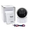52mm Digital Oil Pressure Gauge Red Backlight with Alarm 0~10 Bar Oil Press Meter 1/8NPT Sensor for Auto Car Boat Marine 12V 24V