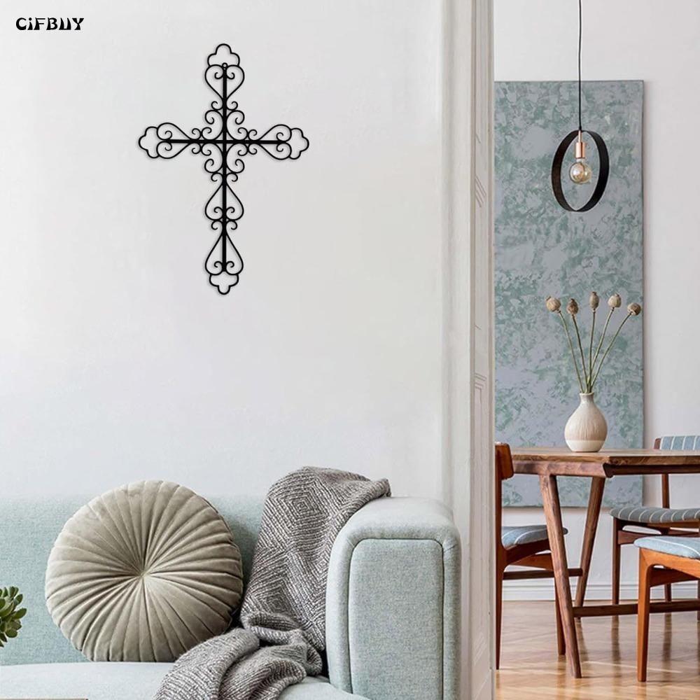 Hand Forged Iron Wall Cross Unique Home Decor