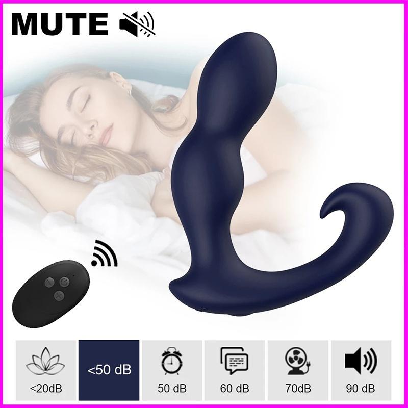 Male Prostate Massager 10 Speed Anal Vibrators for Men Male Masturbator Prostate Massage Remote Control Anal Butt Plug Erotic Adult SexToy for Women