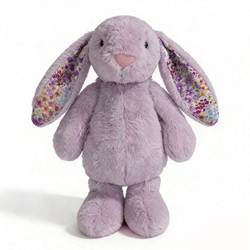 Floral Lop-Eared Rabbit Plush Toy - Easter Bunny Doll Companion Refer to Details