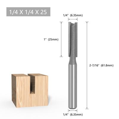 Router Carbide Cutter 1 4x1 4x25 1 4in Router Bit Set 45 Steel Construction YG6X Carbide Alloy Anti-clog Coating