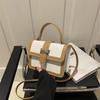 Stylish 2024 Korean Vintage Women's Handbag Chic Color Block Small Shoulder Bag