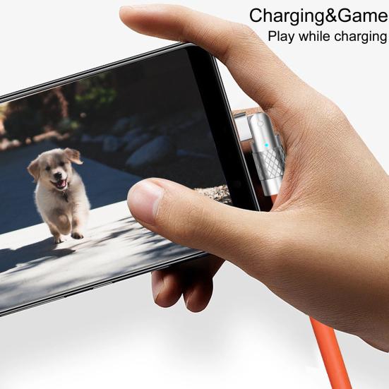 120cm Charging Cable Indicator Zinc Alloy High-power Rotatable 120W USB To Type-C Fast