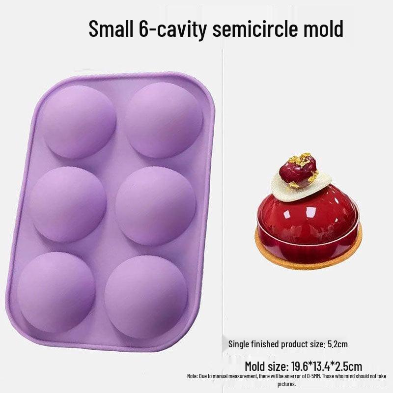 Silicone Molds for Round, Ball & Semicircle Shapes – Ideal for DIY Baking: Chocolate, Cupcakes, Puddings, Desserts Decoration