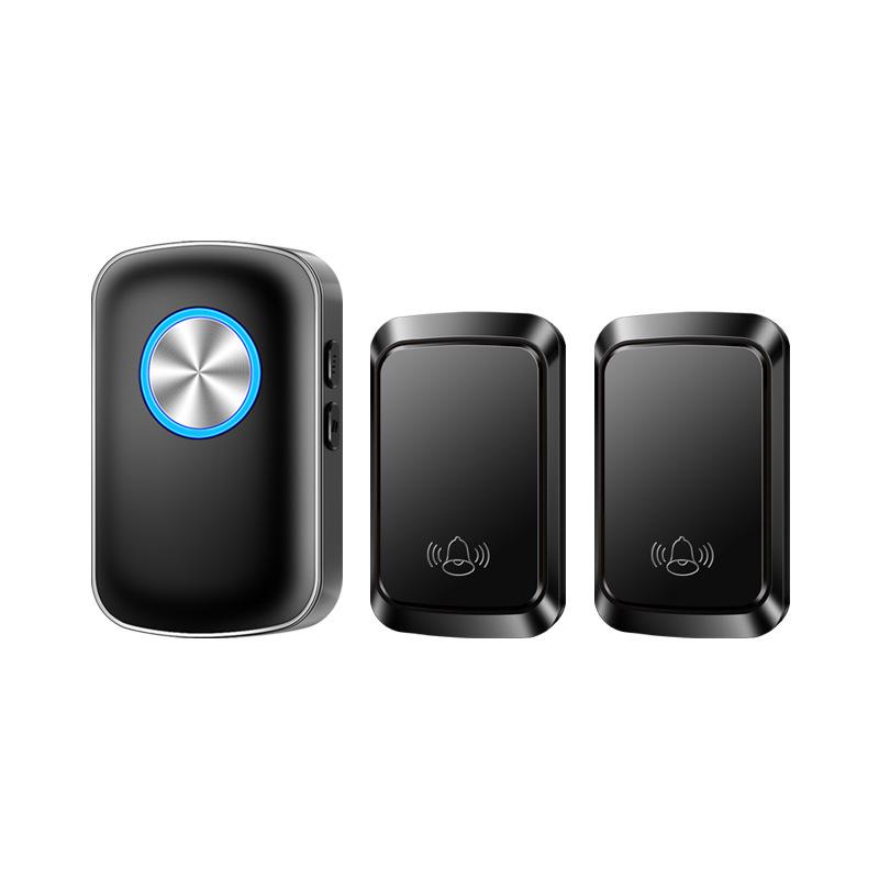 Wireless, Battery-Free Doorbell Switch: Waterproof, Long-Range, Smart Call Alert for Homes Black CN Plug