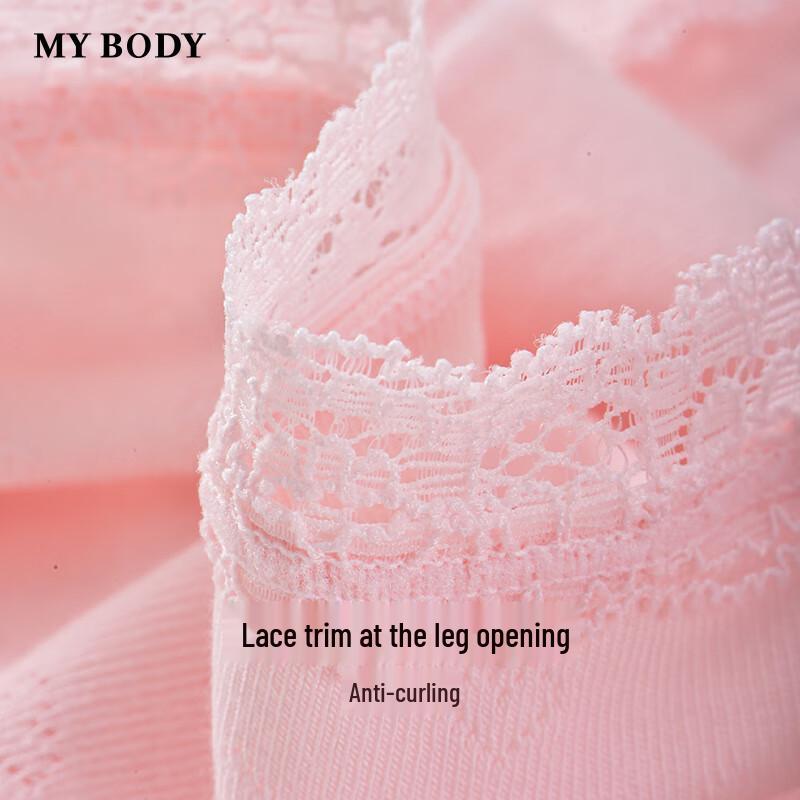 mybody Women's Mid-Low Rise Cotton Bear Print Boxer Briefs