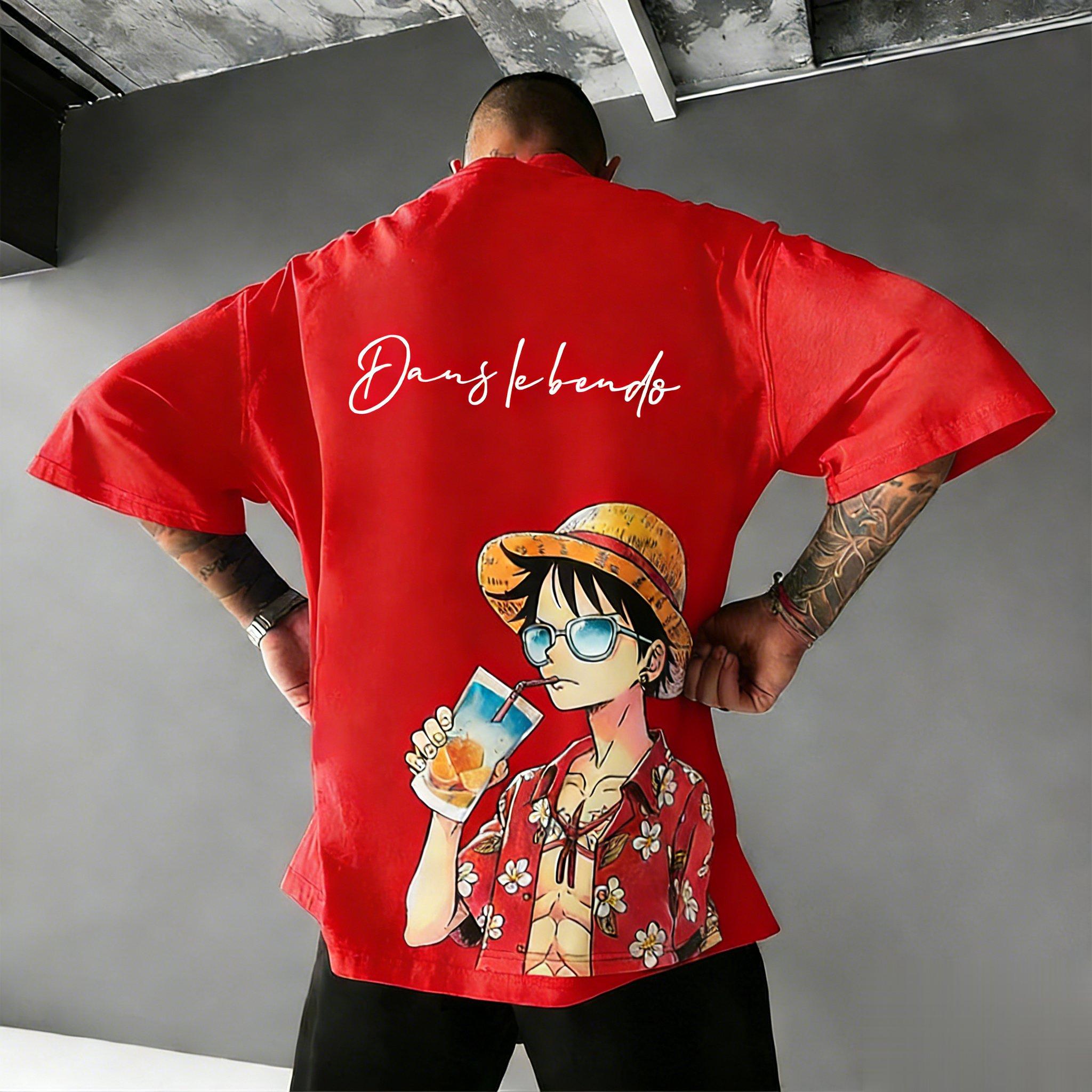 

Футболка з графічним принтом аніме One Piece Луффі для чоловіків і жінок, з круглим вирізом, коротким рукавом, топ 2026 Літній повсякденний вуличний одяг Y2k одяг Унісекс M