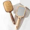 Air Cushion Brush with Mirror 2-in-1 Multi-functional Anti-static Scalp Massage Comb Men Women Portable Hair Styling Detangling Brush