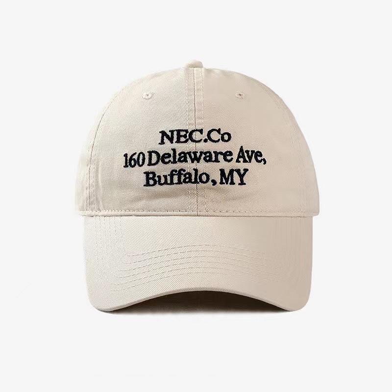 Korean Retro American Baseball Cap with Letter Embroidery - Soft, Face-Slimming Duckbill Hat for Men and Women