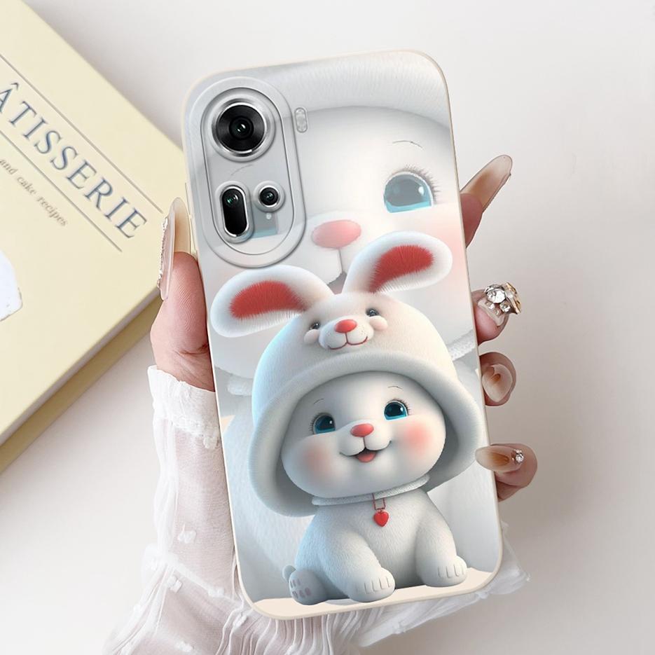 For Oppo Reno 11 5G Case Reno11 F CPH2603 Cute Panda Cartoon Cover Soft Silicone Phone Case For Oppo Reno 11 Pro Reno11 11F Bags
