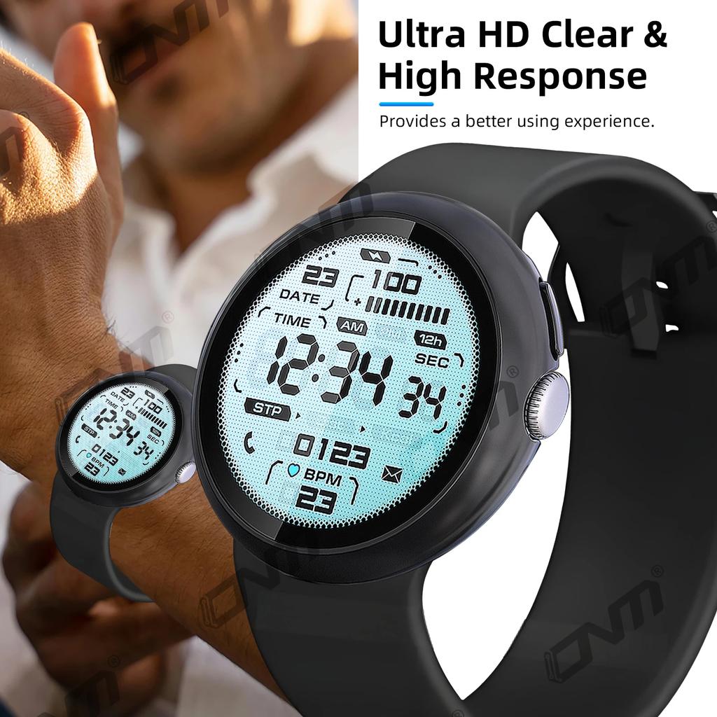 Glass+Case for Google Pixel Watch 4 41mm 45mm Tempered Glass Screen Protector & Hard PC Protective Bumper Covor Accessories