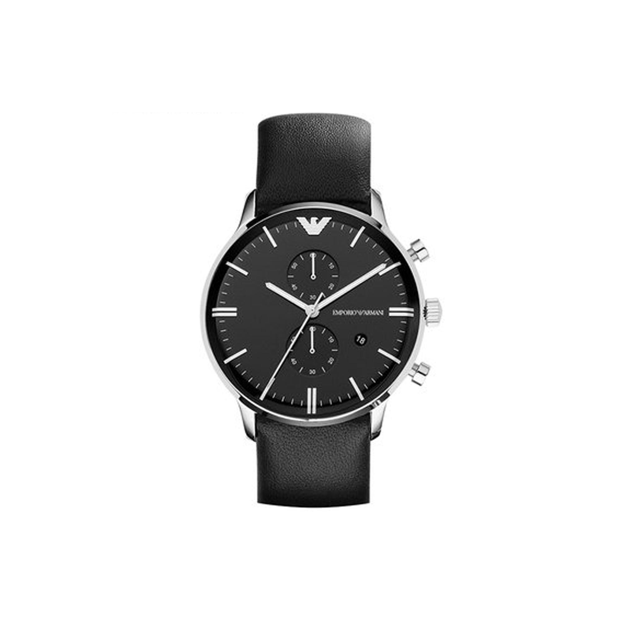 

EMPORIO ARMANI Wrist Watch Quartz Movement Leather Strap 43mm Black Dial Men s Watches AR0397 AR0397 AR0397