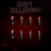 Halloween Press On Nails Almond Fake Nails Spider Acrylic Nails Glossy False Nails Stick On Nails Full Cover Fake Nails