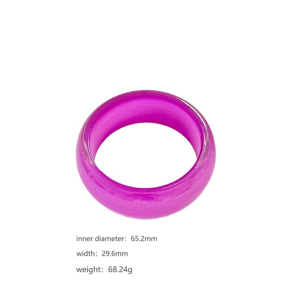 Bright Color Chunky Bangles Round Resin Bracelets New Lady's Bracelet  Gifts
