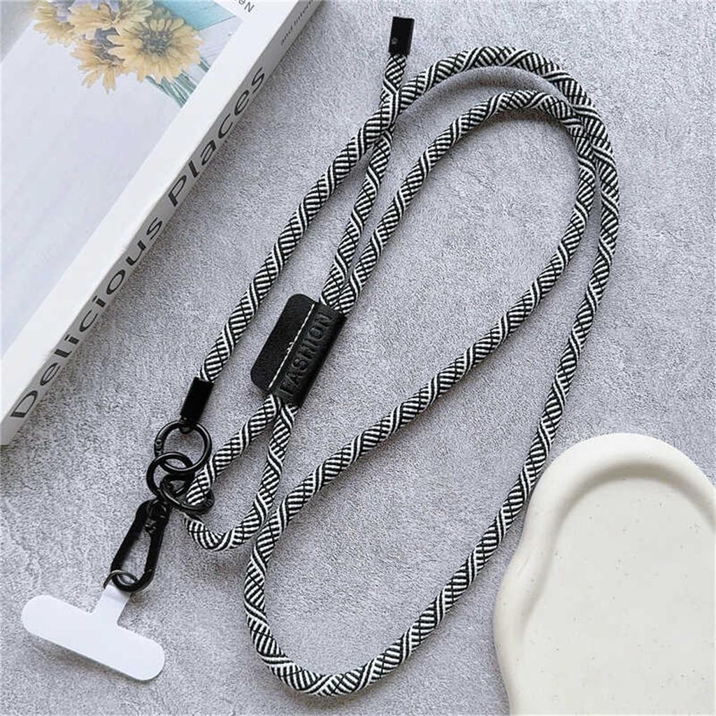 Süßes verstellbares Lanyard Crossbody Schultergurte Schlüsselanhänger Schlüsselring Geflochtenes Seil Mit Ersatz-Patch Zubehör