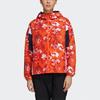 Adidas Aop Block Hooded Fleece-Lined Print Jacket Women Jacket Red GT6489